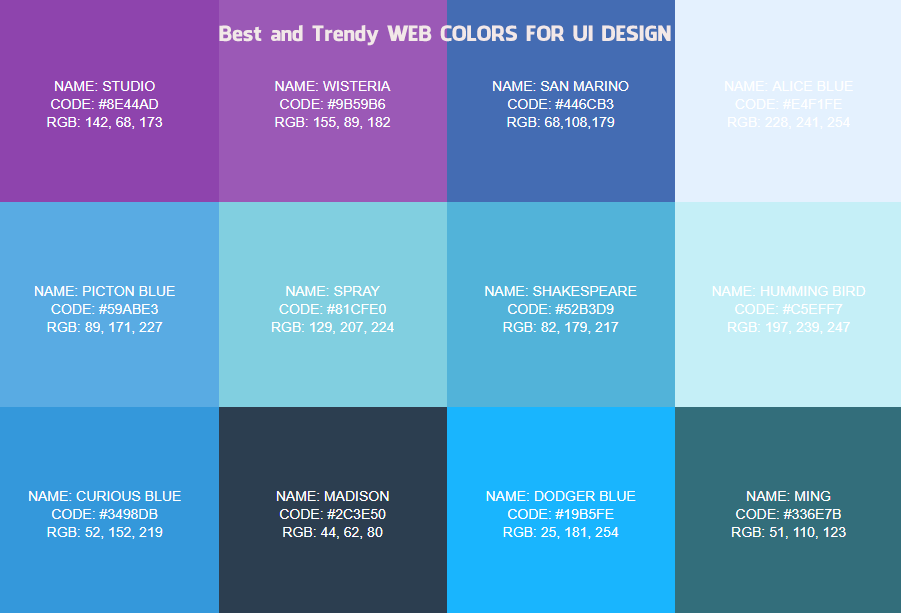 Ui web colors