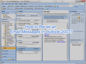 how to recall a message in outlook 2007